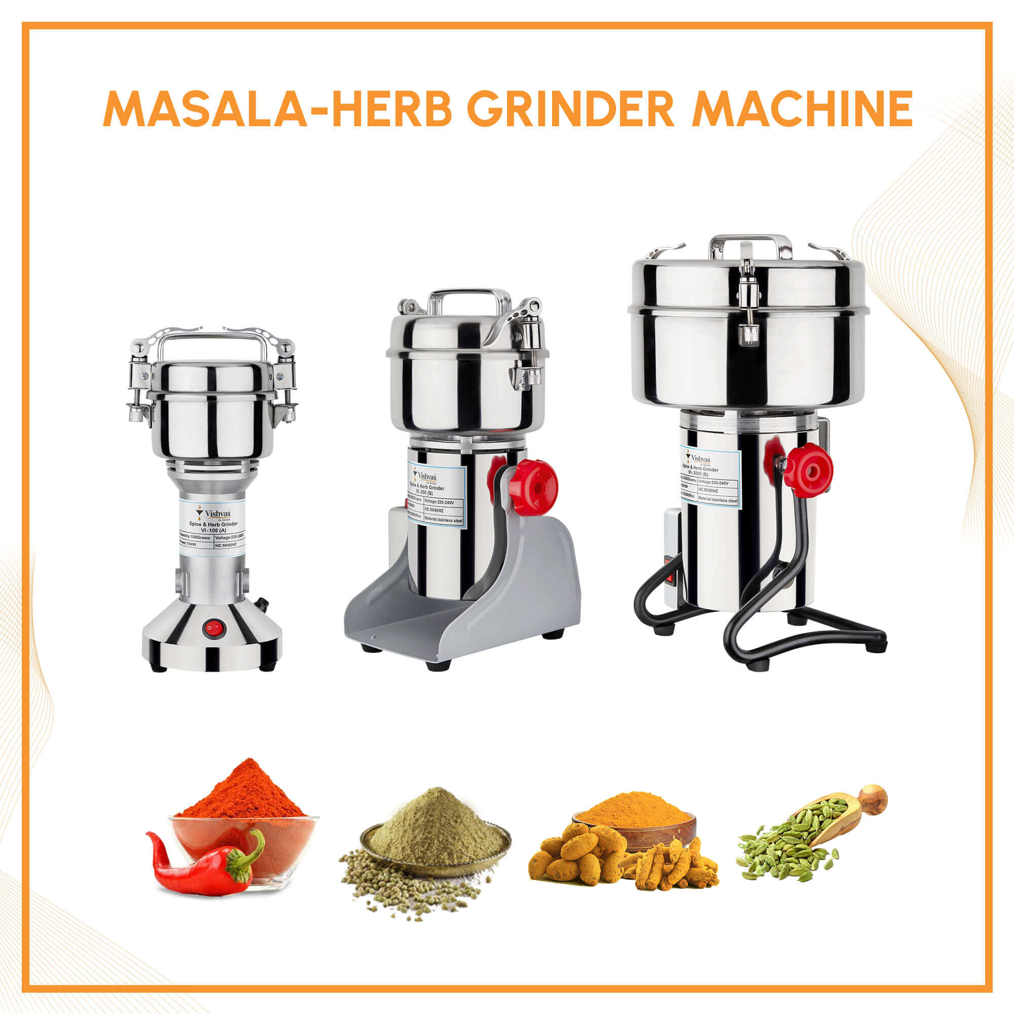 Powerful and Instant Indian spice Masala-Herb Grinder Machine